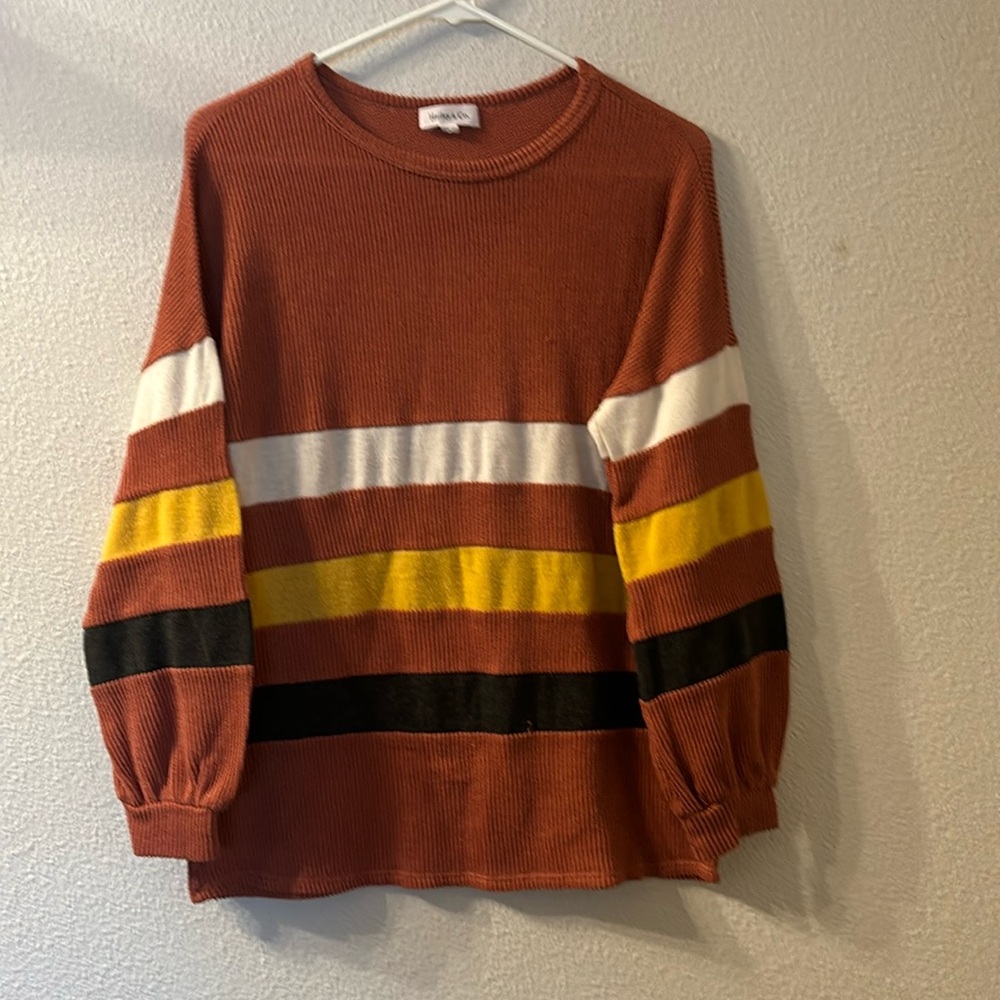 Hailey & Co striped sweater size small